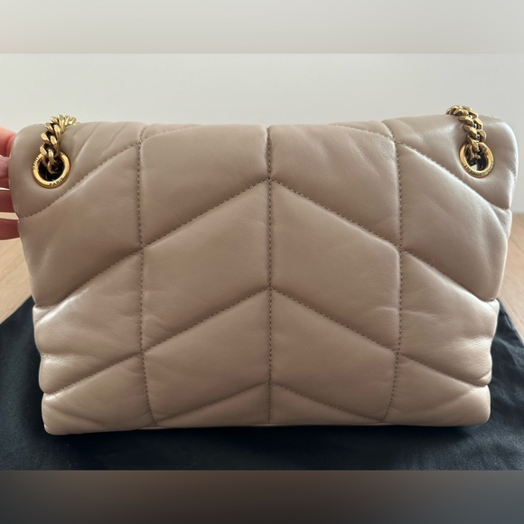 Saint Laurent Loulou puffer small in dark beige NWT - Picture 2 of 16
